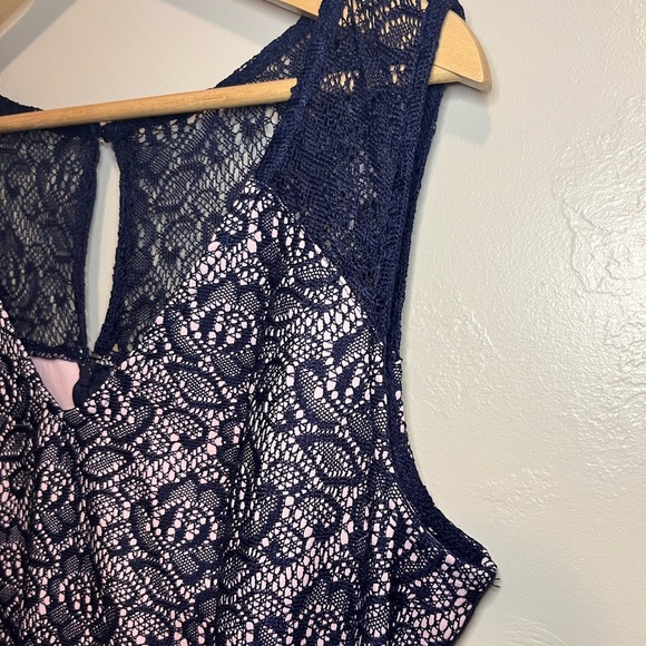 Motherhood Maternity Gender Reveal Lace Overlay Sleeveless Dress NWT - Picture 11 of 16